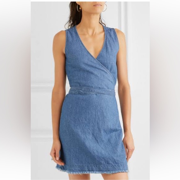 Madewell Raw Hem Wrap Dress. - Picture 4 of 8